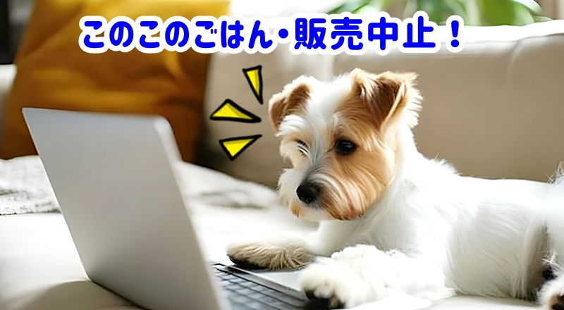 このこのごはん販売中止