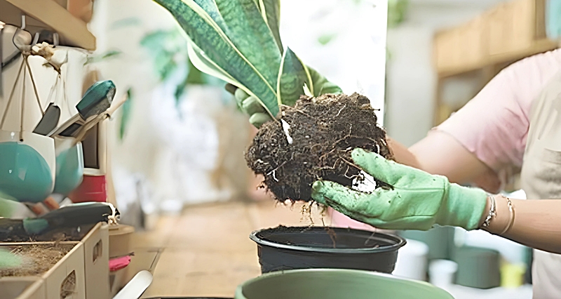 植え替えの様子