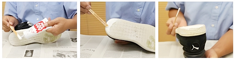 市販の専用補修剤シューグー