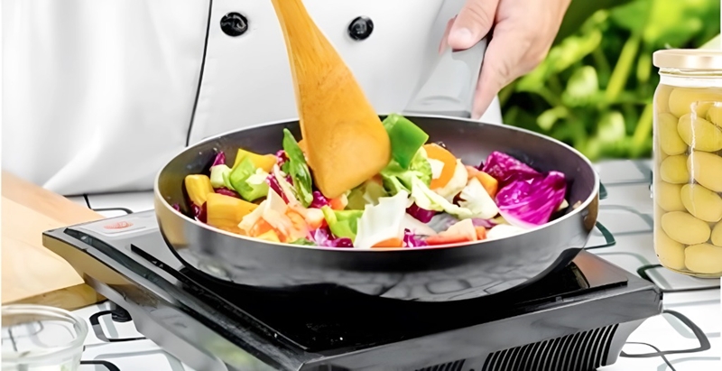 野菜炒めににんにく酢を使用
