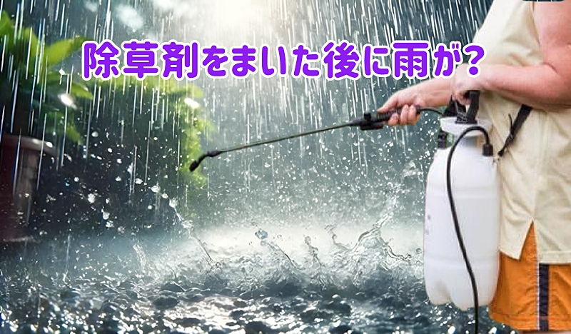 除草剤をまいた後に雨が?