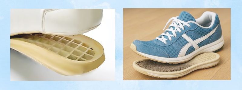 靴底のはがれたスニーカー