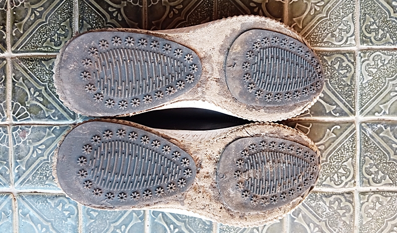 毎日履いて使用した2ヵ月半の様子