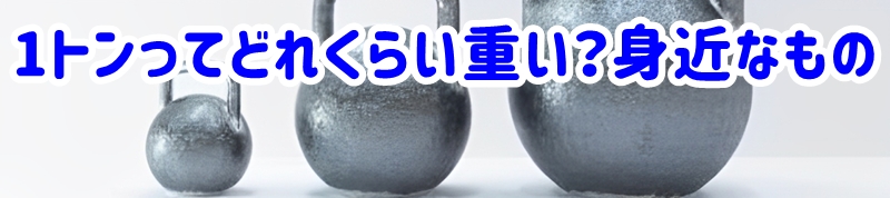 1トンってどれくらい重い?身近なもの