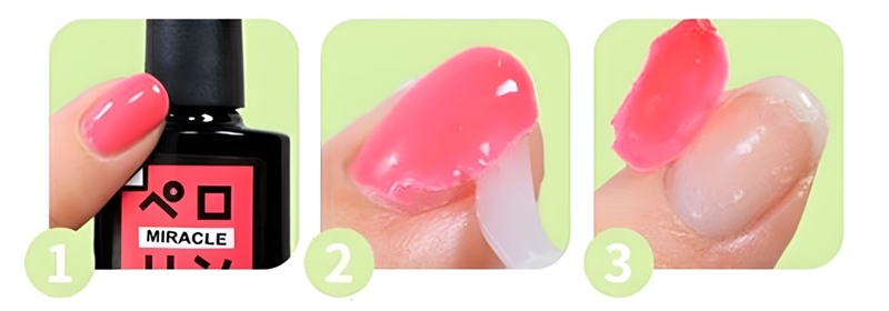 ペロリンを剥がす様子