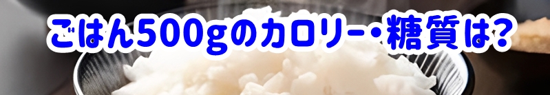 ごはん500gのカロリー・糖質は？