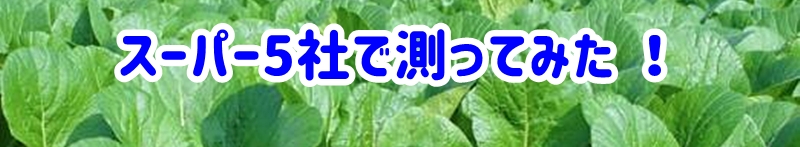 スーパー5社で測ってみた