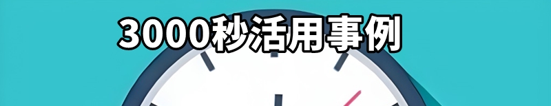 3000秒活用事例