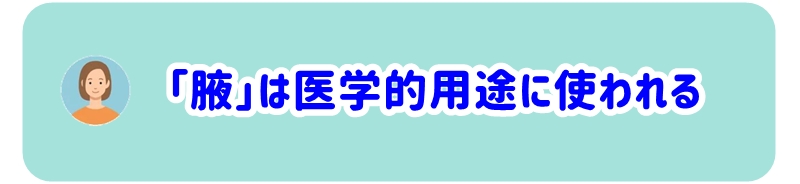「腋」は医学的用途に使われる
