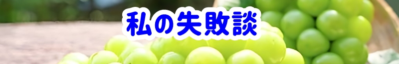 私の失敗談