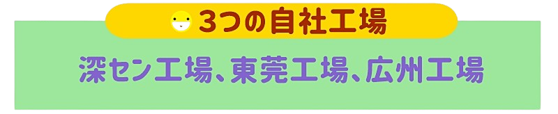 3つの自社工場