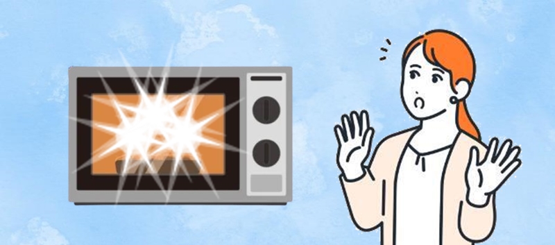 電子レンジにアルミホイルを入れてしまった