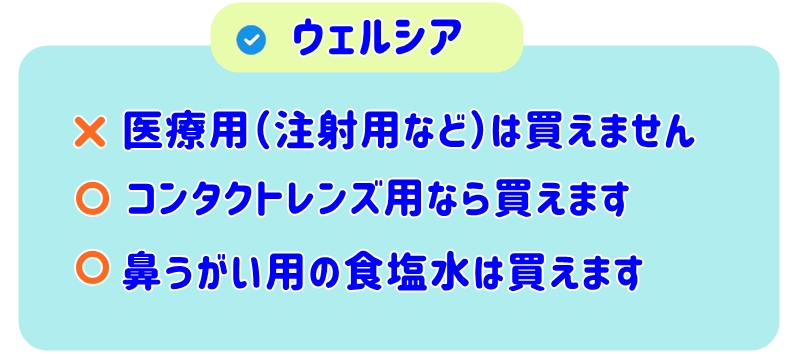 ウェルシア買える生理食塩水