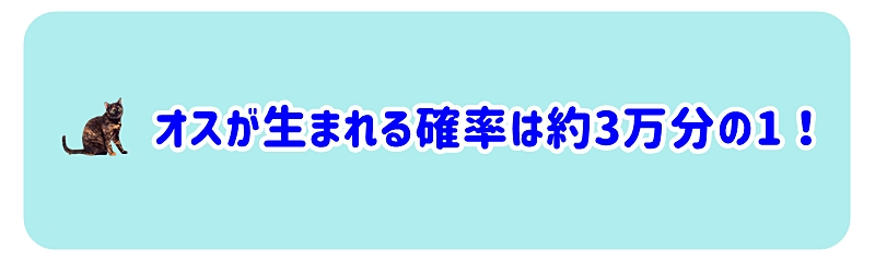 オスが生まれる確率は約3万分の1