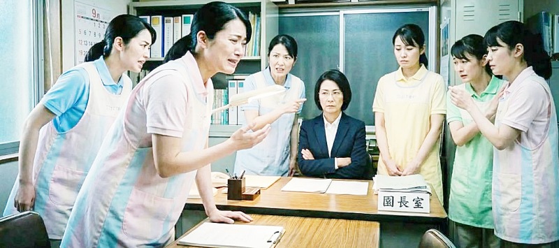 園長と話す様子